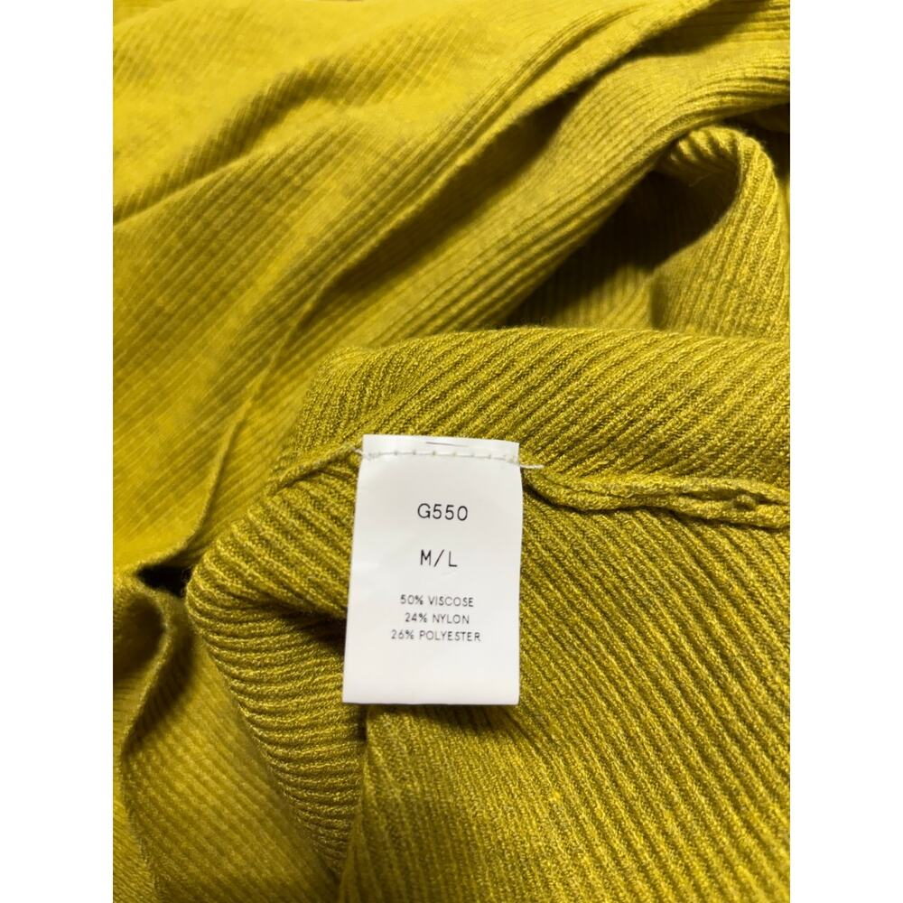 Kerisma Ryu Thin Sweater Women's Size M/L Medium Large Chartreuse Flowy Top - Picture 5 of 7